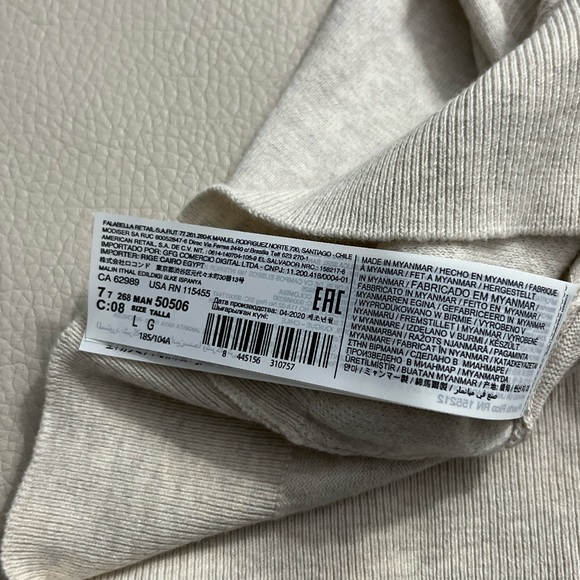 NWT - Mango Men’s Cashmere Blended Crew Neck Sweater - Size L - Picture 7 of 7